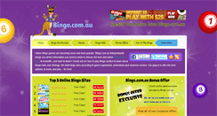 Desktop Screenshot of bingo.com.au