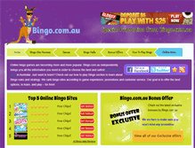 Tablet Screenshot of bingo.com.au